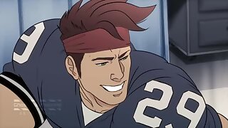 Student gets fuck by his coach in the lockers room