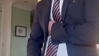 First impressions are important, so dress sharp and shoot your load to release some stress before the interview.