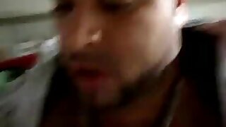 Guys having sex in a parking lot