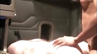 Black Trucker fucks White Trucker