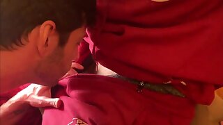 Pull his small dick out and suck soft uncut dick