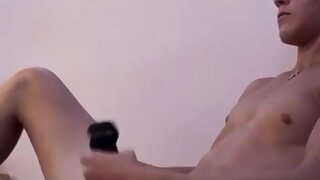 Hot straight guy masturbates