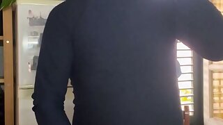 Strokes cock and shoots cum