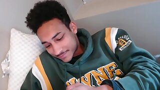 He shows off his hairy ass hole spread and shows it off doggy style