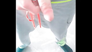 Real closeup - Risky morning handjob and cum - making of coffee