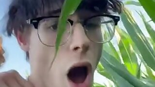Twinks amateur fuck in the cornfield