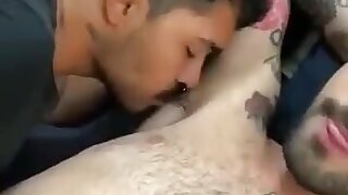 Intimate licking of armpit