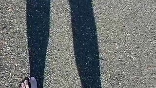 Pissing on the nudist beach