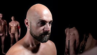 Stable Master Adam Snow working his ass off at The Stud Farm&excl; Three stallions Jordan Starr&comma; Evan Jordie and Taylor Reign fuck gimps&excl;