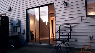 Yeah. Whooops. Drops his towel while doing a flex