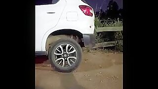 Chilean bodybuilder lift a car