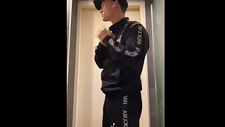 Lad, chav, truck-suit, show body, jerk,, jerk off, solo, wanking, hot young muscle, guy, dude, cum, cumming