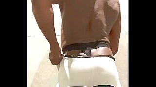 Black Muscle Flex Show Delivered to an Old Dub House Backdrop Rythmn