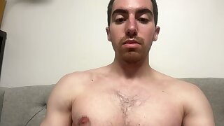 Straight muscled hunk shows off his hairy pink ass hole spread wide open