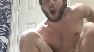 Otter faggot attempts to ride a dildo