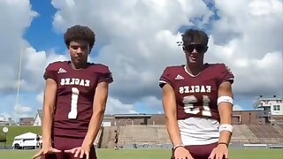 Watch these football teammates.