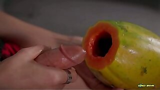 Asian Twink Breeds a Juicy Papaya &ndash; Homemade Fleshlight Fuck