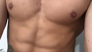 Turkish guy jerks off in bathroom