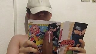 Asian Twink Reading Comic Cum Cartoon Porn