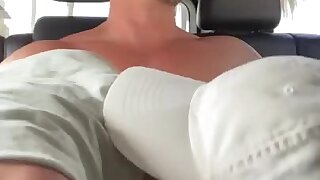 Leo Grand sucks Jett Wayne in the back of the car