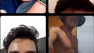 Straight dude stroking his Cock on joint Instagram Live