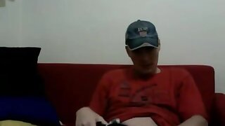 Big cock, jerk off, cum brazilian