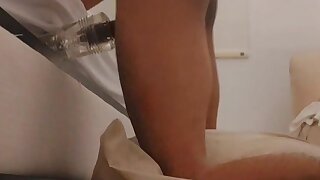 A college guy is horny as hell and decides to take care of himself while his roommate is away.