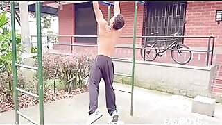 Chiseled Latino Muscle Stud Gets Oiled and Worshipped