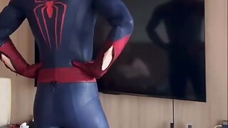 Watch this compilation of spiderman's in their suits having fun.