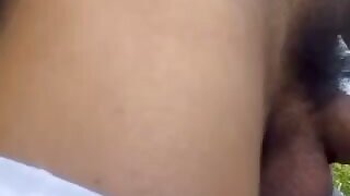 Blowing & getting fucked by a big dicked homeless backpacker until he strokes himself to orgasm