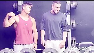 Muscled hairy dude teasing bushy pits 3