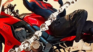 Watch this compilation of spiderman's in their suits having fun.