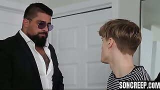 Stepdad Catfishes His Horny Stepson on a Gay Dating App and Fucks His Tight Bussy