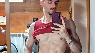... italian guy jerk and cum