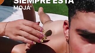 PUERTO RICAN SINGER WHO CAN BARELY SPEAK ONE ENGLISH WORD DESPITE LIVING IN USA FOR MOST OF HIS LIFE GETS MASSAGED BY HIS GIRL
