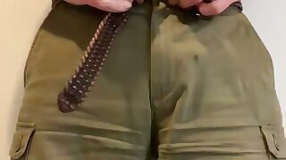 Married daddy exposes his cock and hole