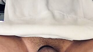 No pants gaming timelapse dripping precum