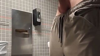 Fit teen flexes abs and shoes cock