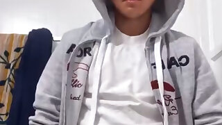 Tattooed latino leaving a load