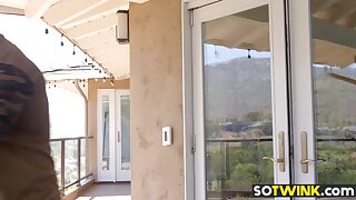 Hunk ass fucks his horny roommate hardcore outdoors